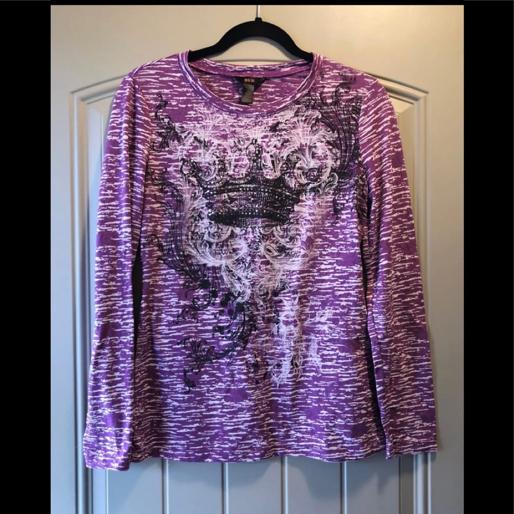 20X Purple Sequence Long Sleeve Shirt thin